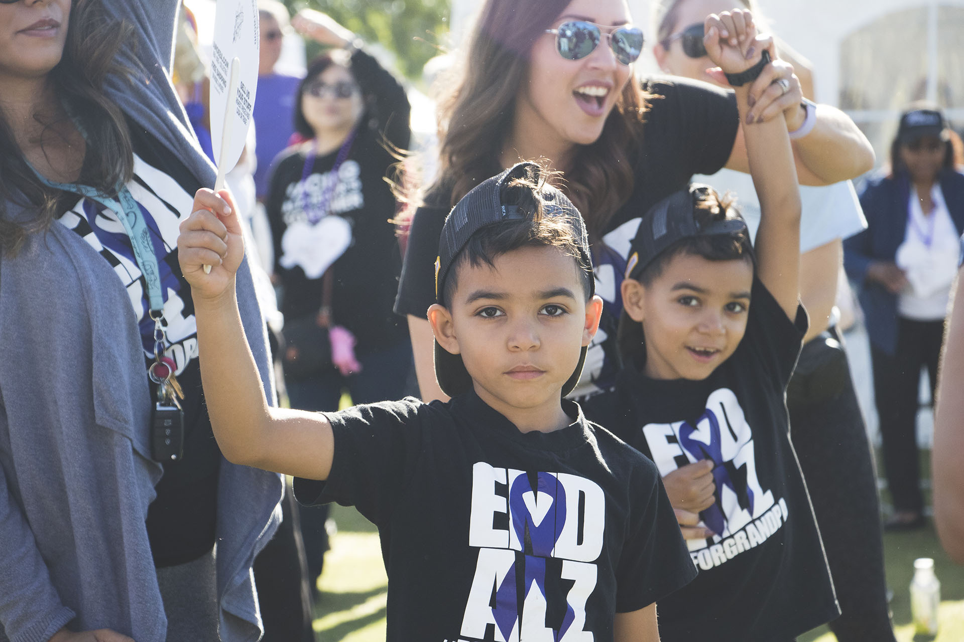 children participating in the walk