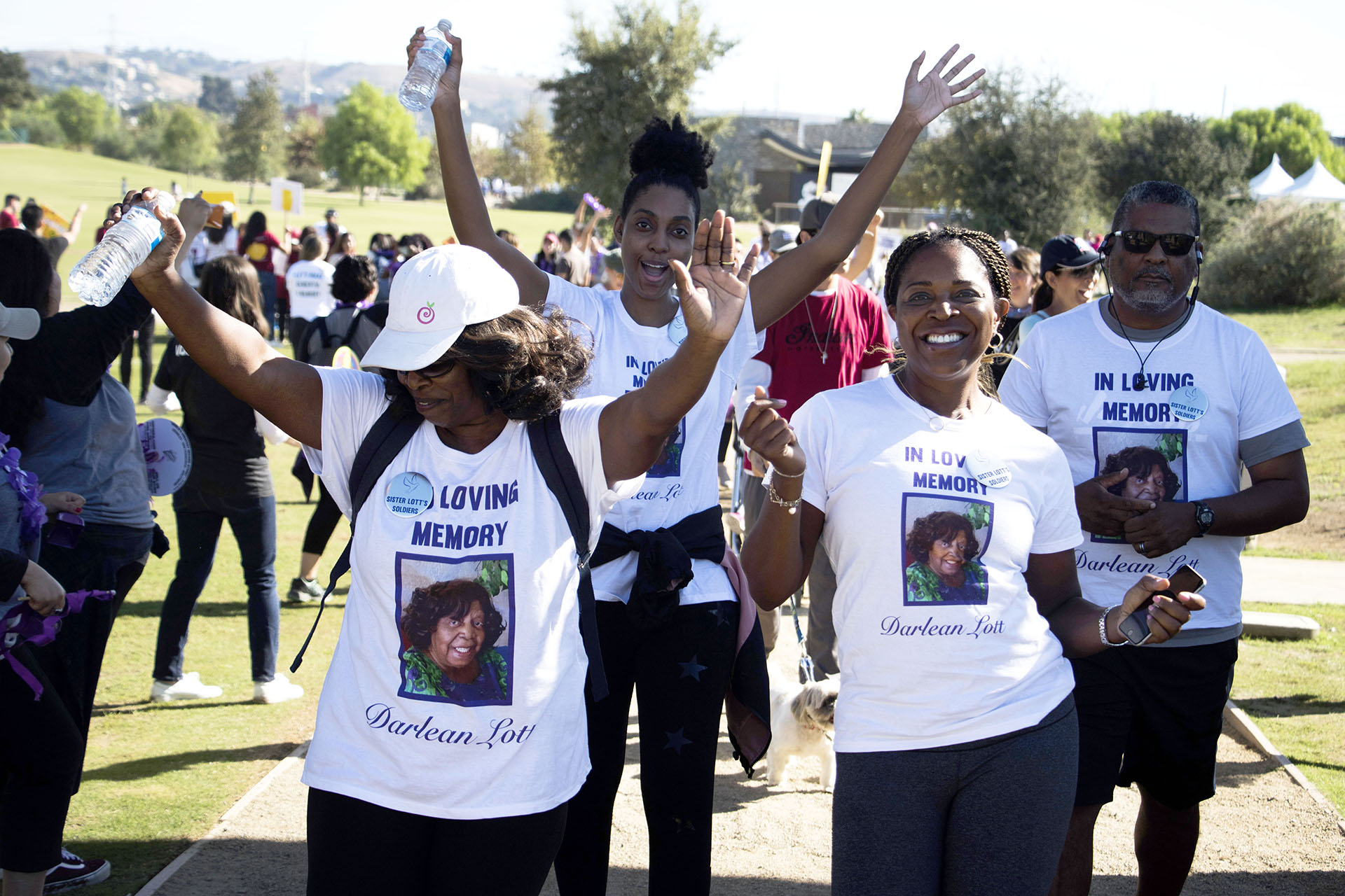 a group walking in memory of Darlean Lott