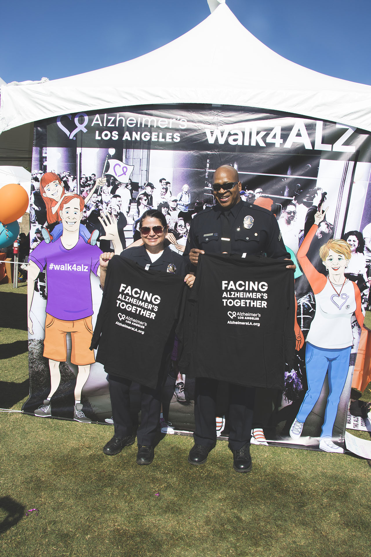 participants in front of social media booth