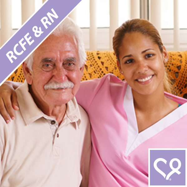 nurse (RCFE & RN) and patient during home visit