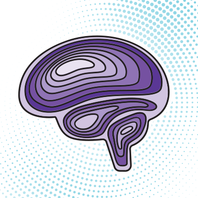 stylized illustration of the human brain