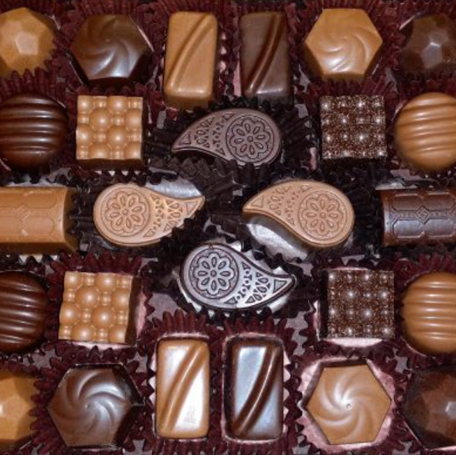 assorted milk and dark chocolates