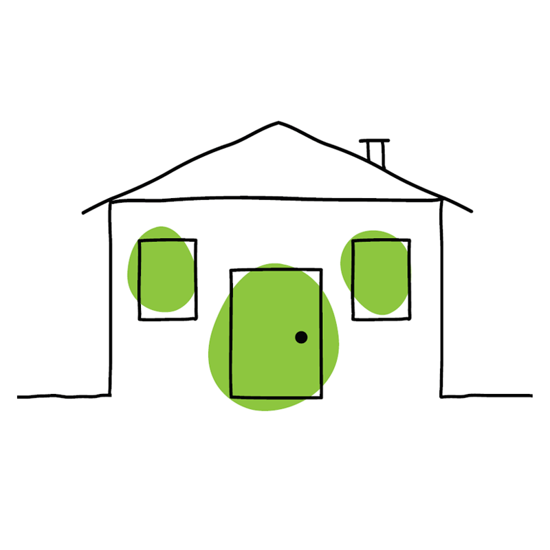 simple colorful illustration of house