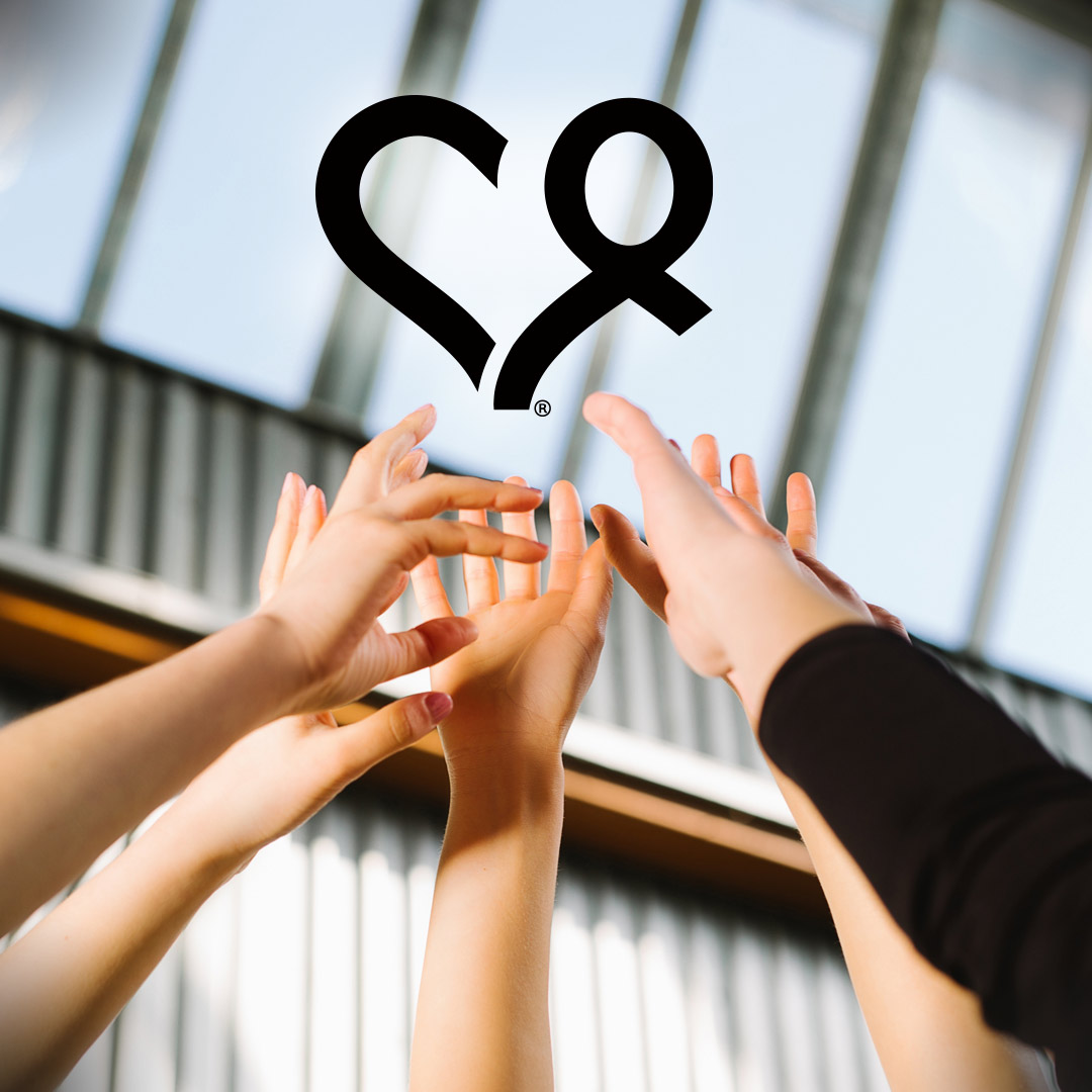 raised hands supporting Alzheimer's Los Angeles logo