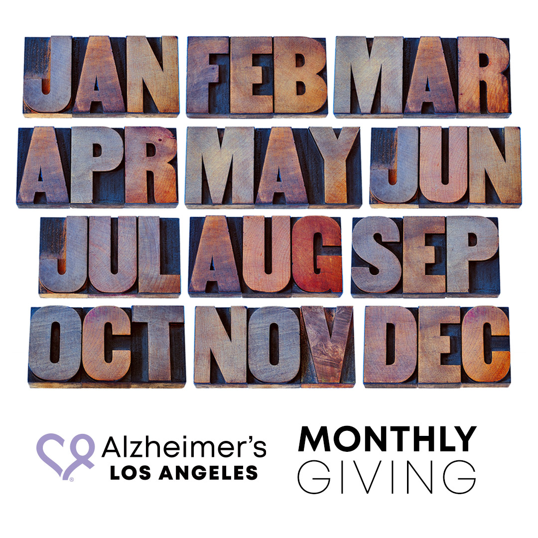 Get-Involved-ways-to-give-Monthly-Giving colorful image of names of the months typeset in woodblocks