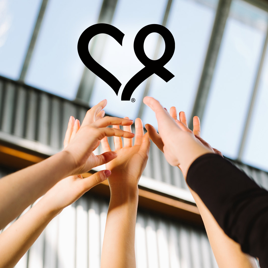 raised hands supporting Alzheimer's Los Angeles logo