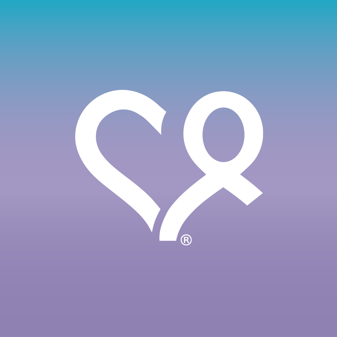 Alzheimer's Los Angeles heart logo on gradient purple-blue background