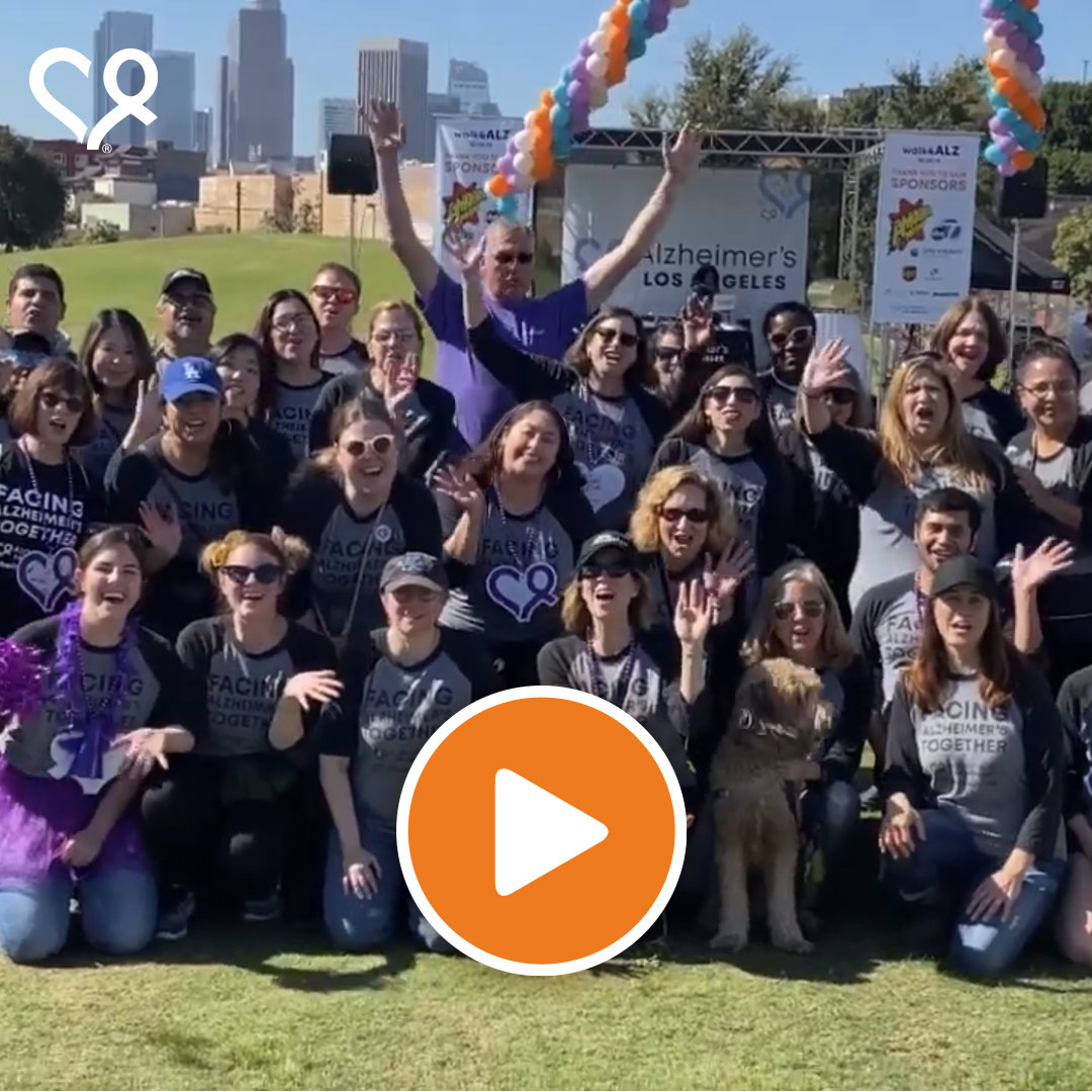 Alzheimer's LA staff saying Happy Thanksgiving