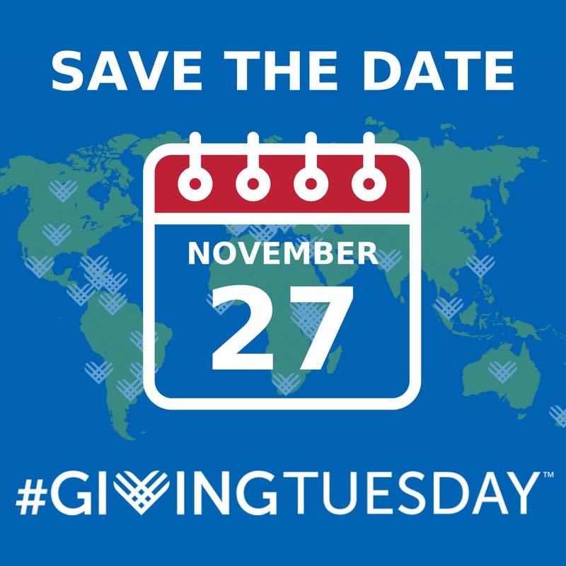 #GivingTuesday save-the-date Nov 27 2018