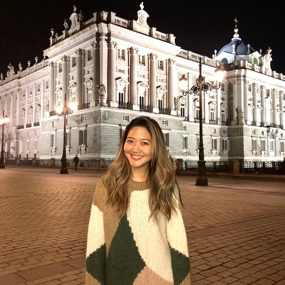 Kristy Huang visiting Campo del Moro in Madrid
