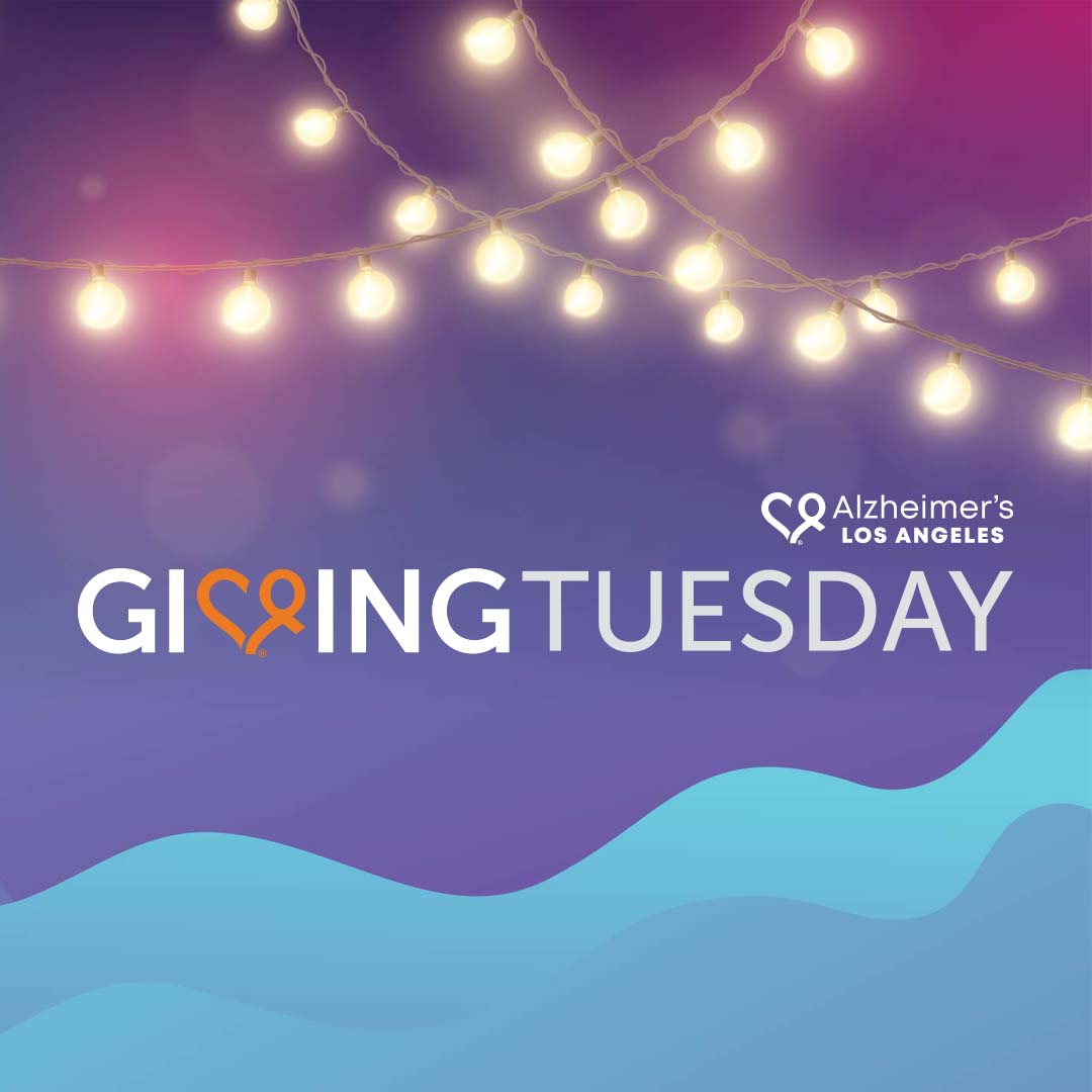 holiday lights and GivingTuesday logo