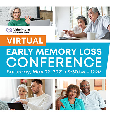 Early-Memory-Loss-Conference-05-22-2021 diverse people looking at computer screens at home