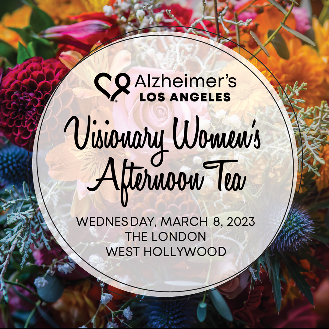 colorful flowers with Visionary Women's Afternoon Tea title