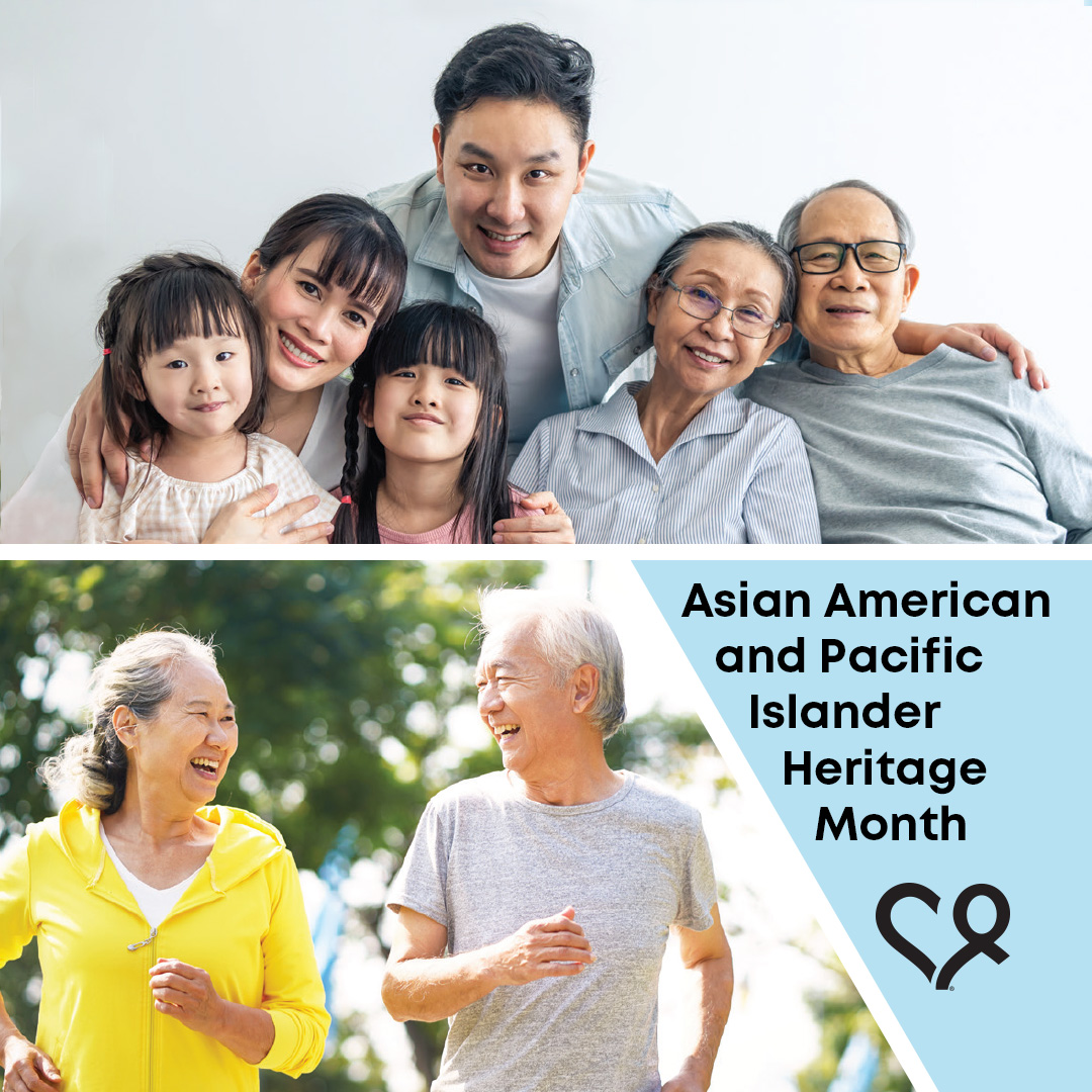 Diverse Asian Americans at home and jogging