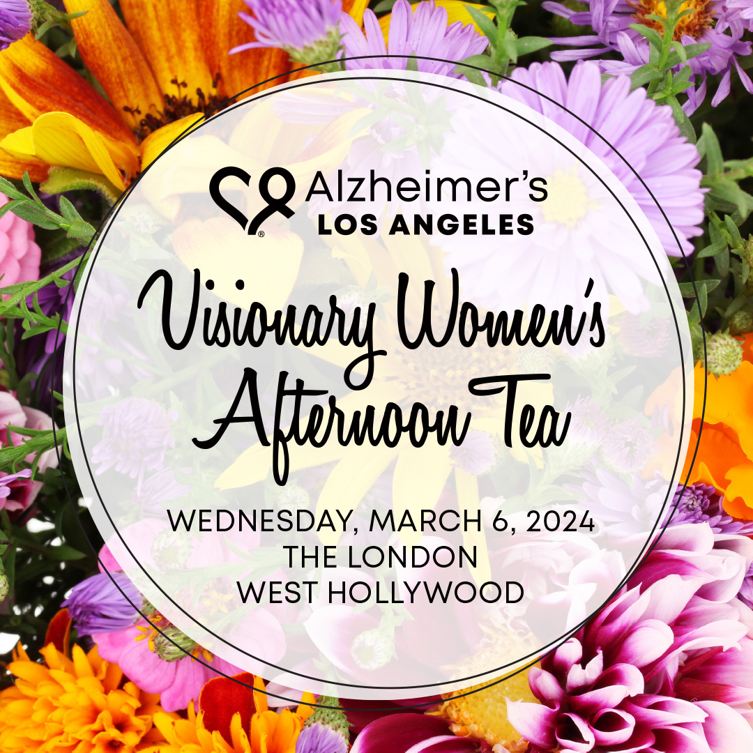 Visionary Women's Afternoon Tea on a background of flowers