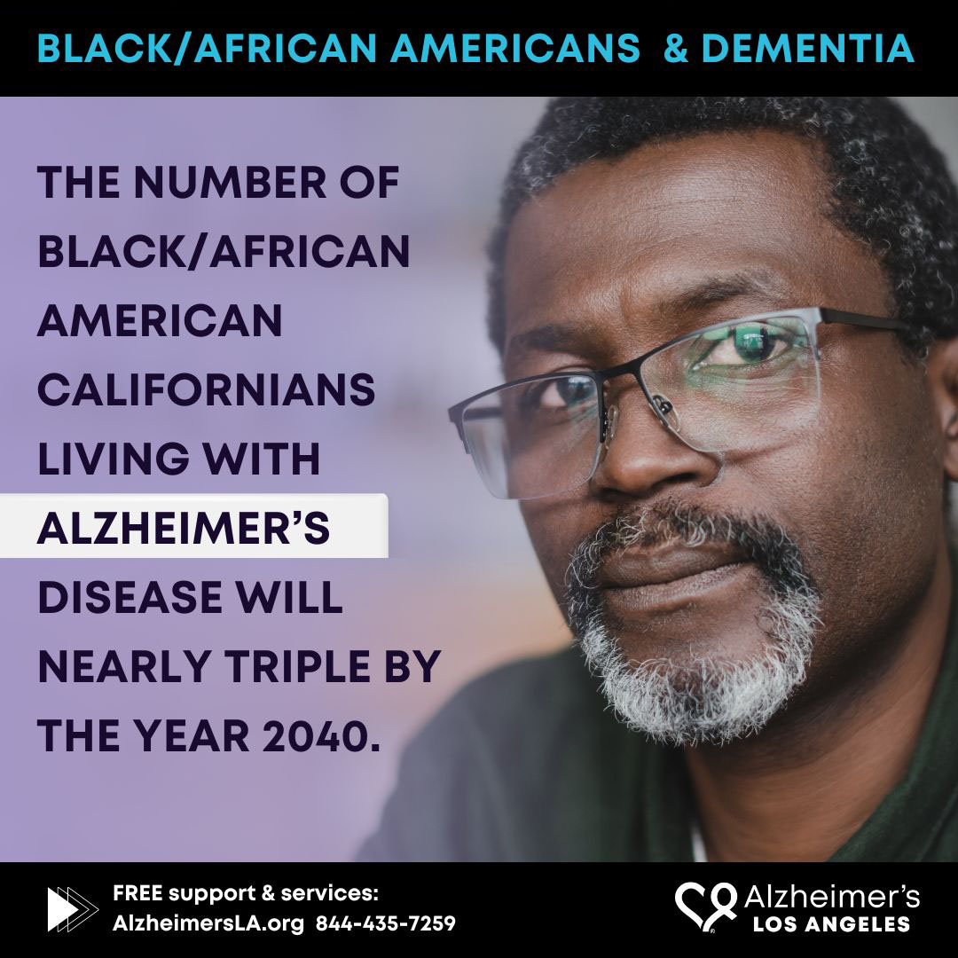 The number of Black / African American Californians living with Alzheimer's will nearly triple by 2040