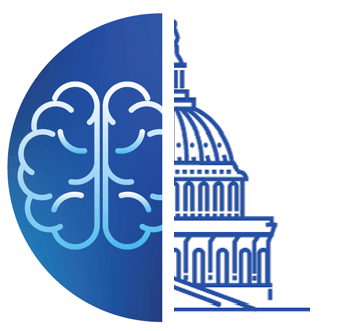 abstract illustration of a brain and the US Capitol