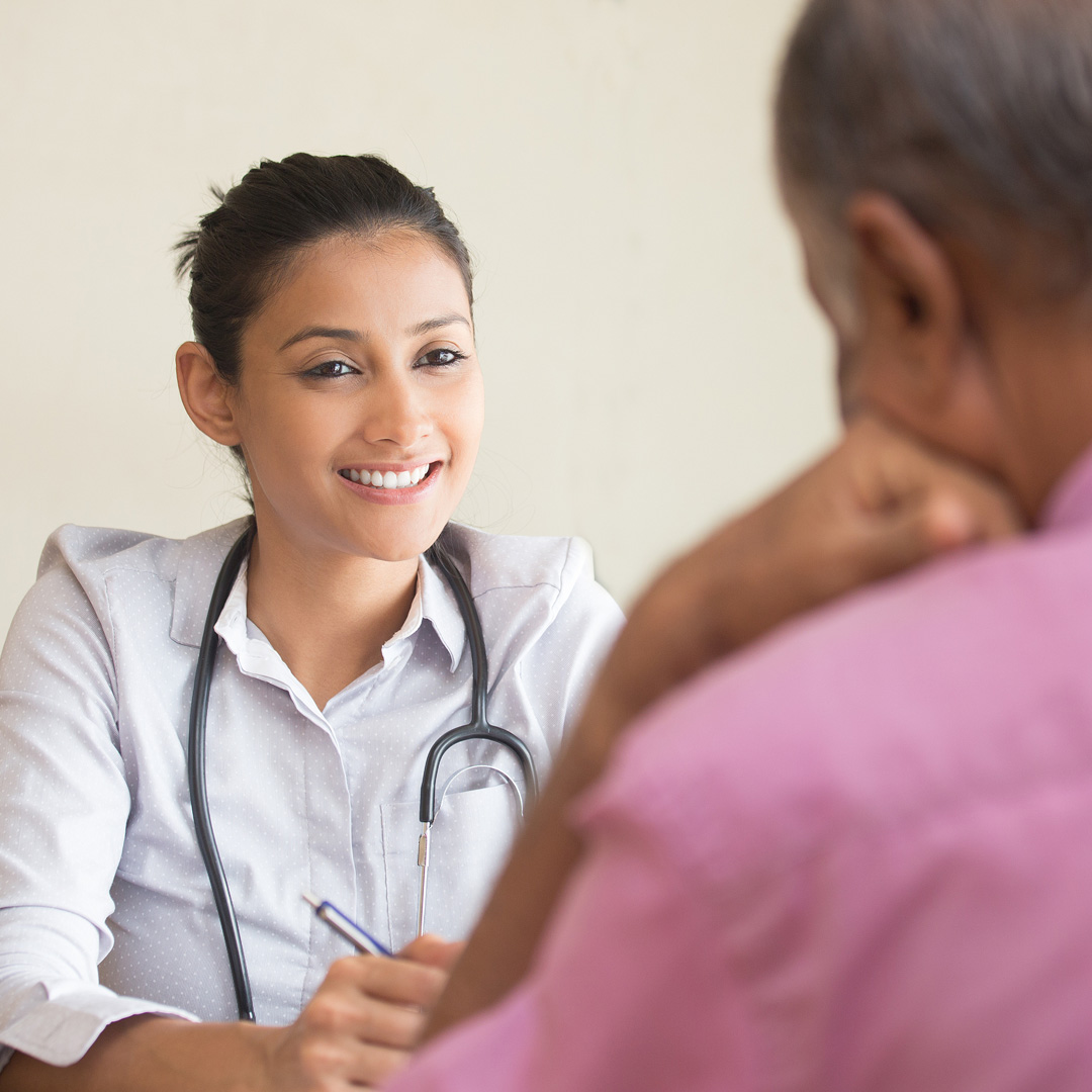 Older man visiting his doctor