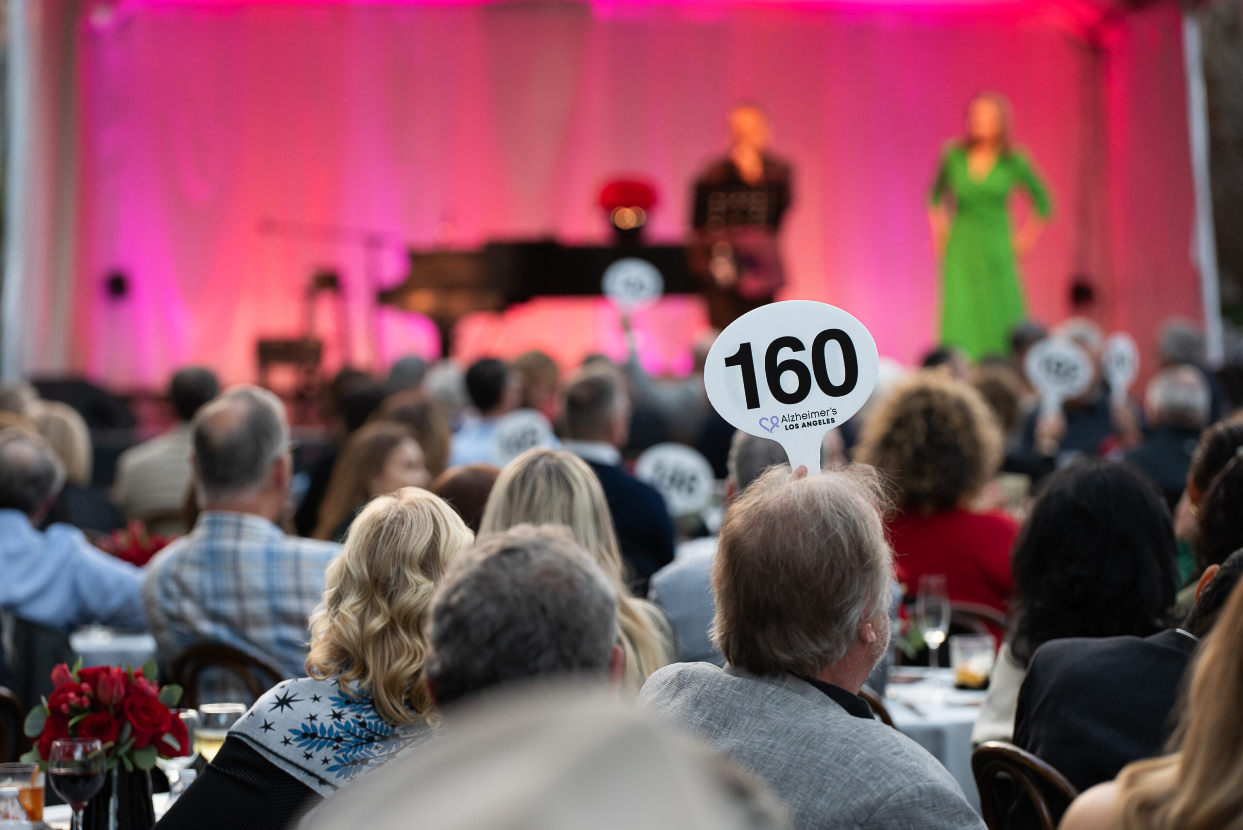 An Unforgettable Evening 2025 - crowd and bidding paddle