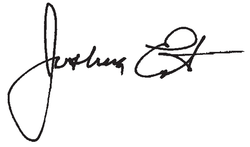 Josh's signature