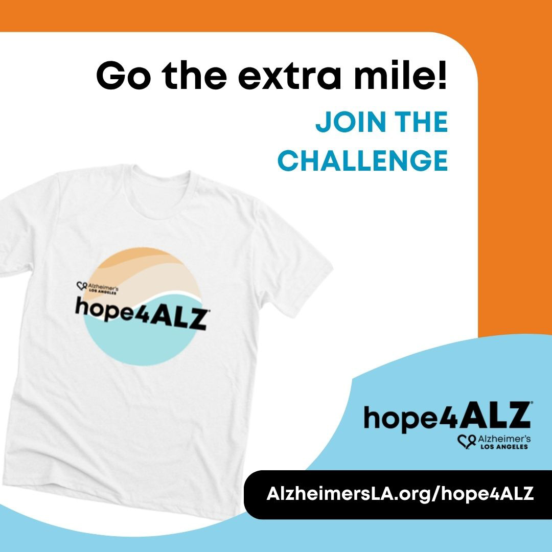 hope4ALZ-challenge-tshirt tshirt with the hope4ALZ logo on it