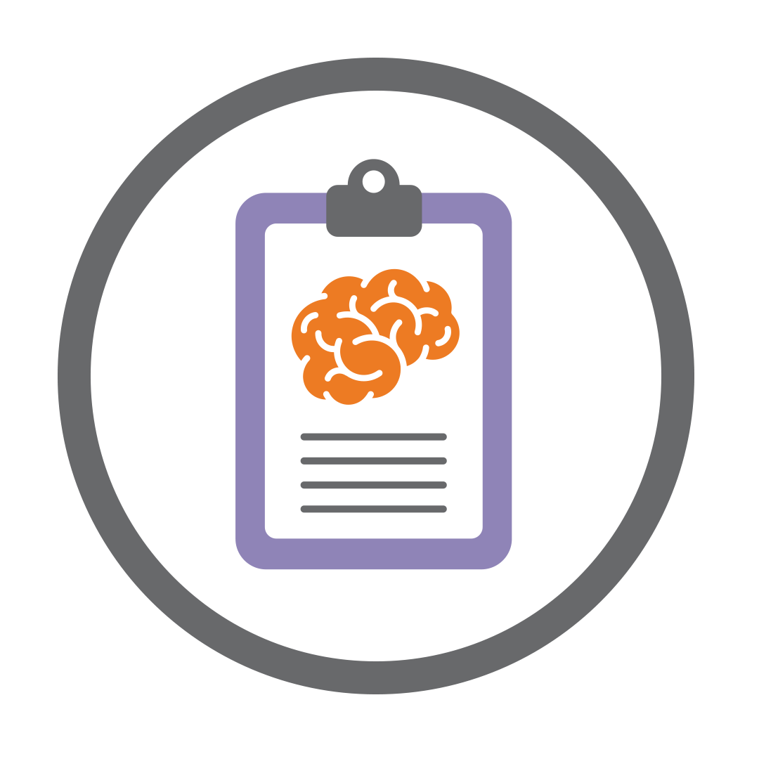 Dementia-Care-Specialist-Training-2 simple drawing of a clipboard with a brain icon on it