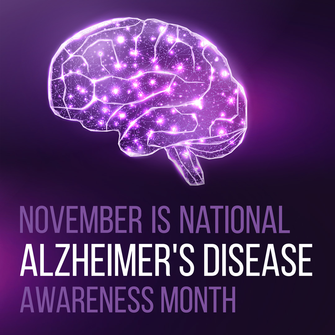 November-is-Alzheimers-Disease-Awareness-Month futuristic drawing of human brain